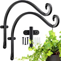 16 Inch Solid Thickened Outdoor Hanging Bracket Suitable for Birdhouse Plant Hook Flower Basket Iron Wall Forging 1