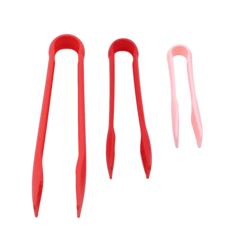 PP Food Tong 3pcs Non-slip Cooking Clip Clamp BBQ Salad Tools Silicone Grill Kitchen Accessories food tongs