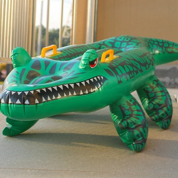 Inflatable Floating Row Children Adults Water Toys Crocodile Shape Simulation Inflatable Animal for Swimming Kids Pool 4
