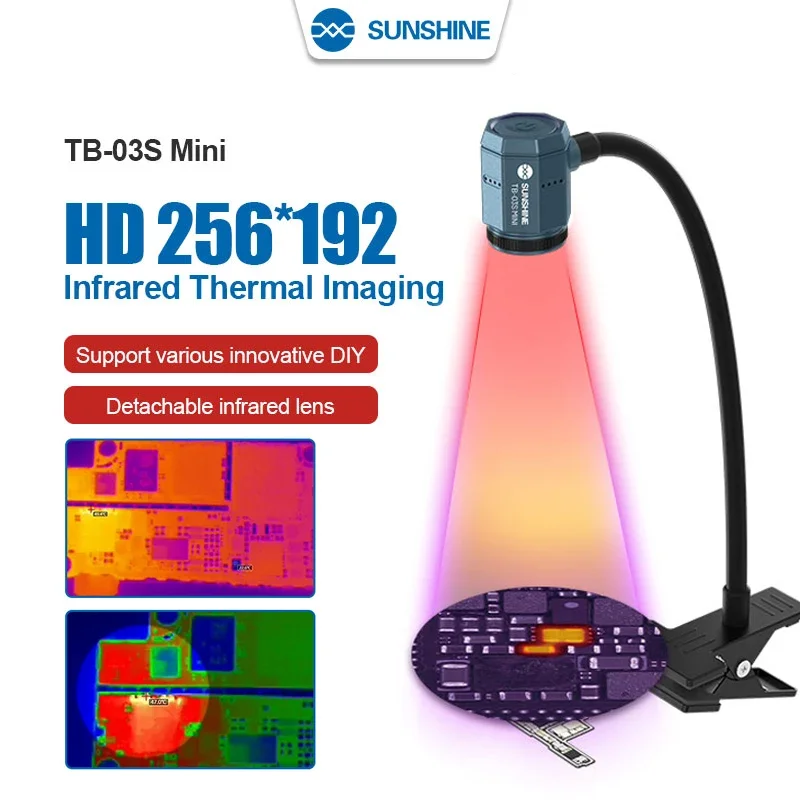 

Инструмент для мини-тепловизионной съемки SUNSHINE TB-03S, HD 256*192, Быстрая диагностика дефектов печатной платы при обнаружении короткого замыкания
