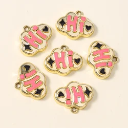 Set of 10 Cute and Quirky Hi Charms for Handmade Jewelry Accessories (Style 9)