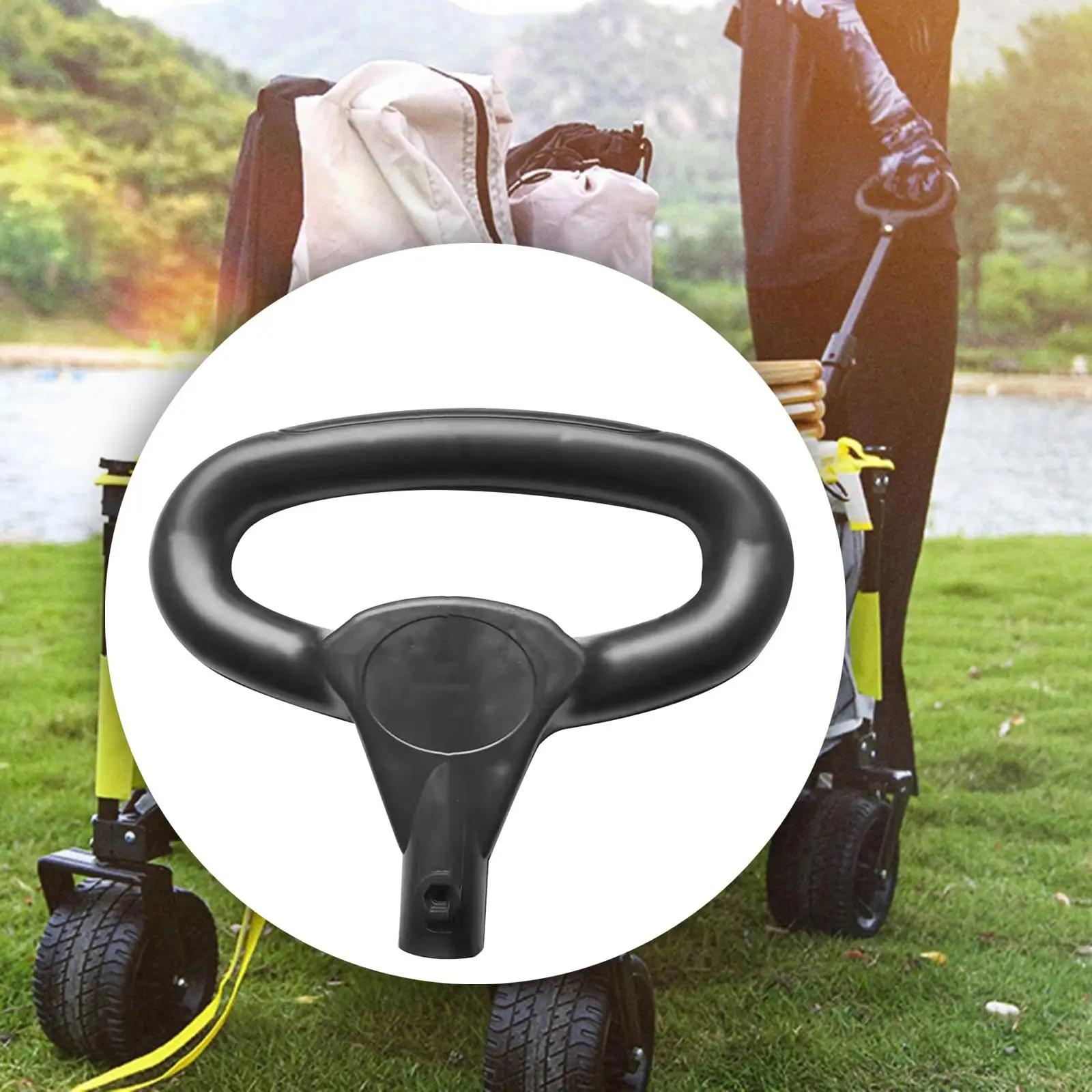 Wagon Cart Push Handle Folding Wagon Push Handle Practical Accessories Lightweight Trolley Parts for Beach Shopping Cart