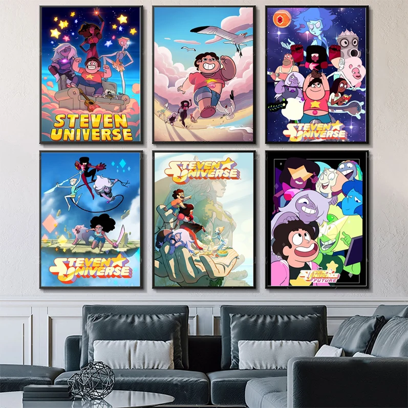 

Cartoon S-Steven U-Universe Poster Anime Posters Sticky HD Quality Poster Wall Art Painting Study Wall Decor
