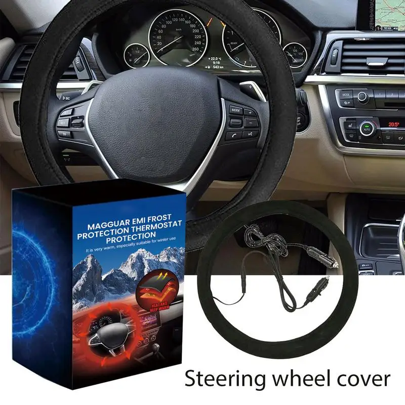 1pc Heated Steering Wheel Cover Rechargeable Heated Steering Wheel