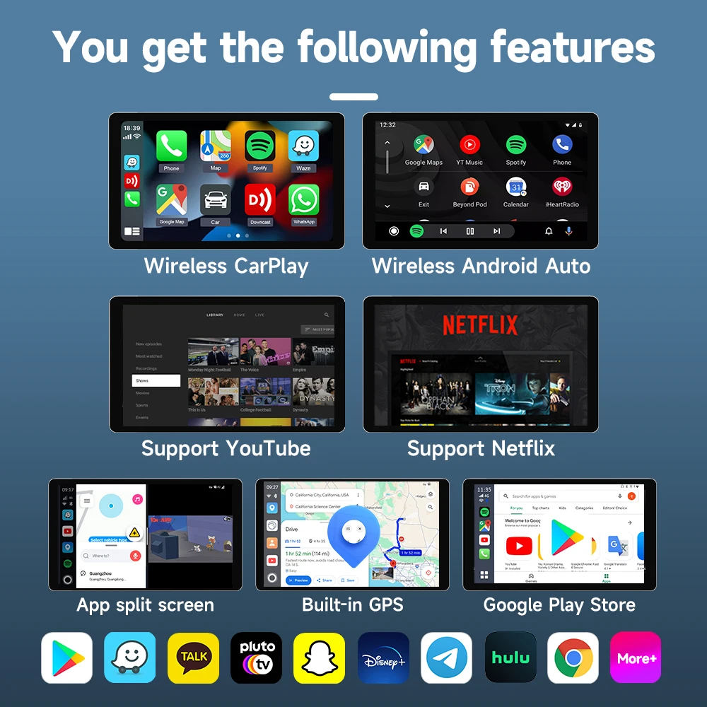 8+256G Carlinkit Android 15 AI Box 5G Wireless Carplay Car Streaming Box Android Auto Wireless Adapter Qualcomm SM6350 Fota Upgr 