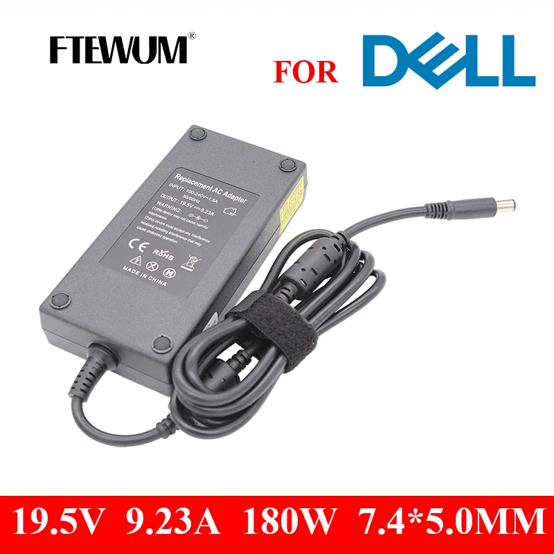 Ftewum 19.5V 9.23A 180W 7.4*5.0Mm Adattatore Per Laptop Per Dell Precision M4600 M4700 M4800 Alienware 13 R3 Da180Pm111 Caricabatterie Ca Cc