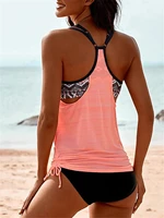 2 Pieces Colorful Printed Tankini Swimwear With Shorts Women Shoulder Strap Swimsuit Sport Beachwear Female Swimming Suit Summer - Image 2