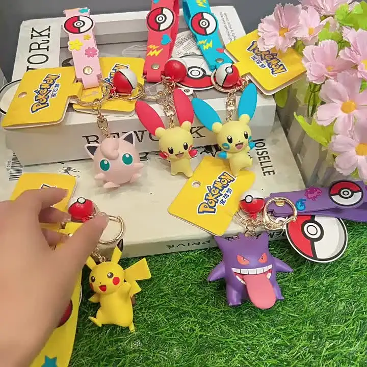 6 スタイルポケモンアニメピカチュウ Gengar ニャースキーホルダー車の