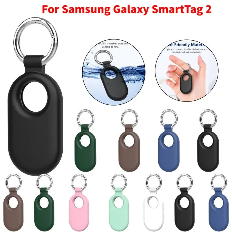 Cover In Silicone Per Samsung Galaxy Smart Tag 2 Protezione Impermeabile Locator Tracker Custodia Portachiavi Anti-Perso Smart Ring Cover
