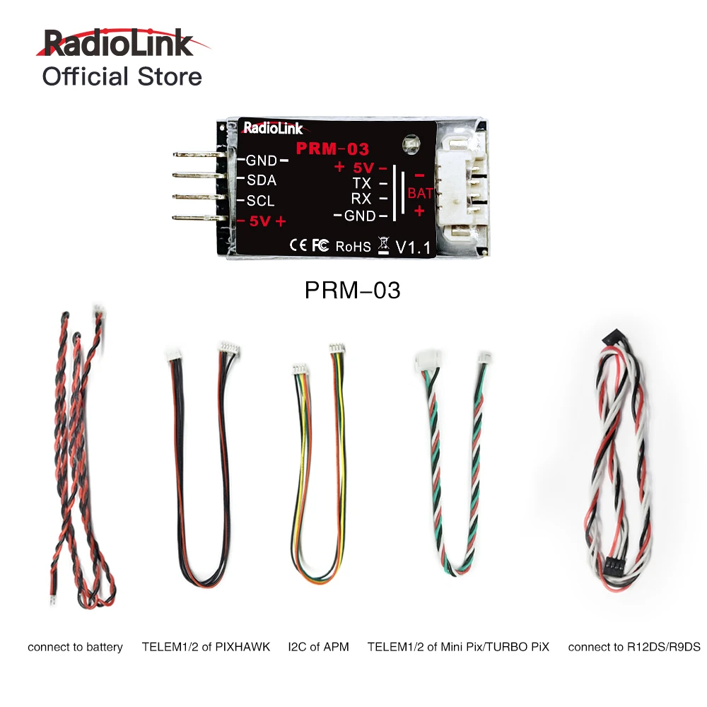 Radiolink Prm03 Osd Telemetry Sensor Return Flight Information Module