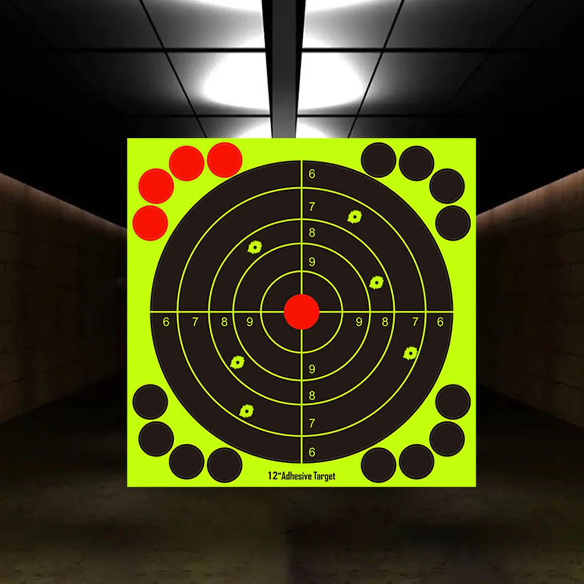 Hunting Training Target Paper 12 Inch Fluorescent Self-Adhesive Shooting Splash Effect Sticker scope sticker