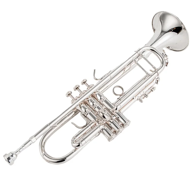 

High Quality Professional Hot Sell Stradivarius 190s-37 50th Anniversary Silver Trumpet Pipe Flat Instrument Brass Strudents