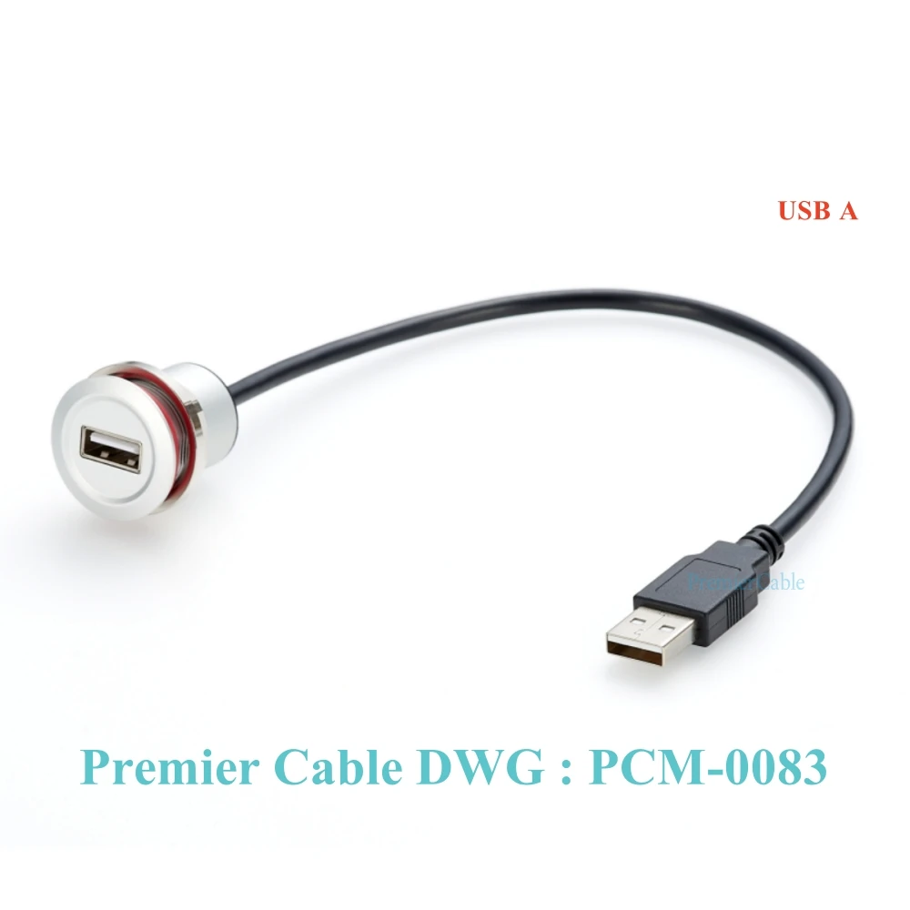 Enhanced Flush Mount Audio Extension Cable, Male to Female 3.5mm Stereo Connector