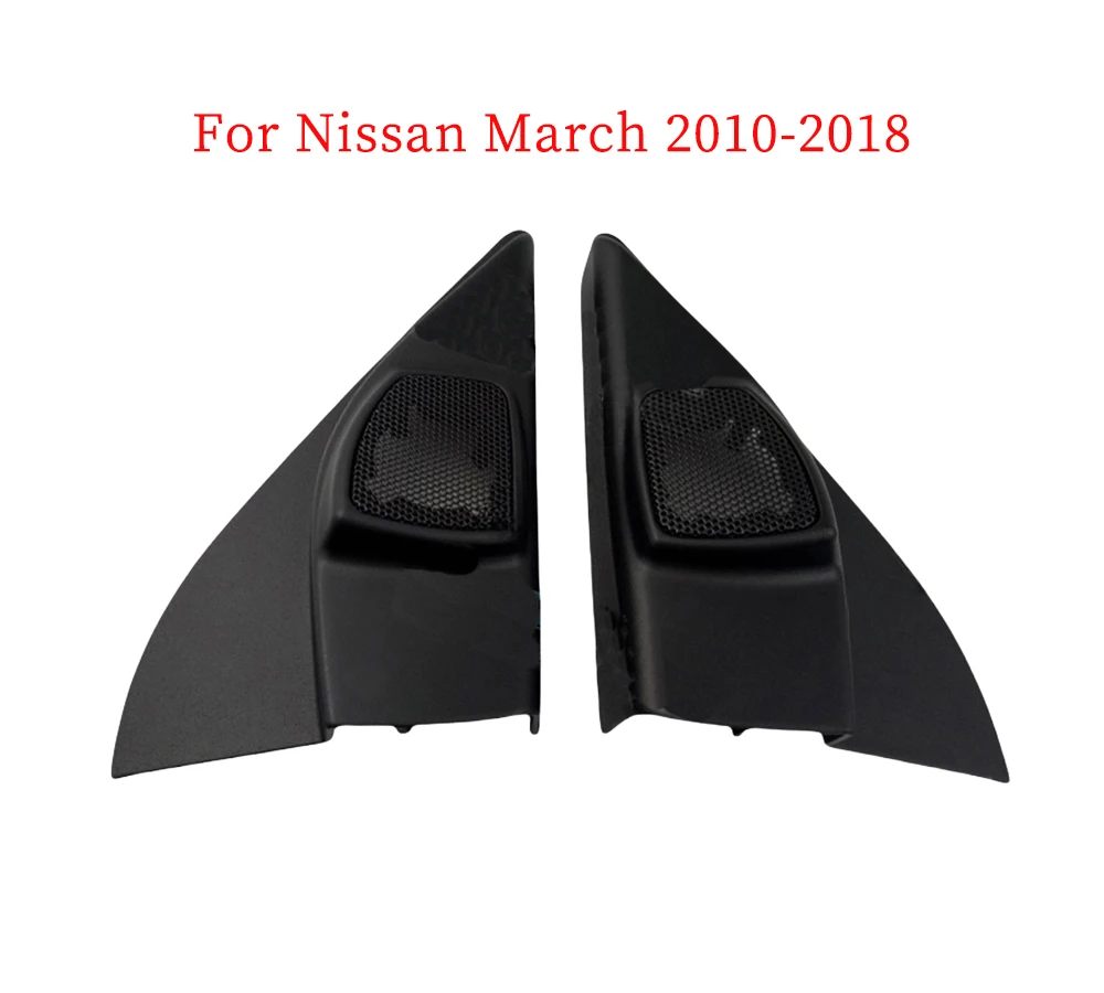 2PCS For Nissan March 2010- Car Tweeter Refitting Audio Door Angle Gum Speaker Cover Boxes Mounts