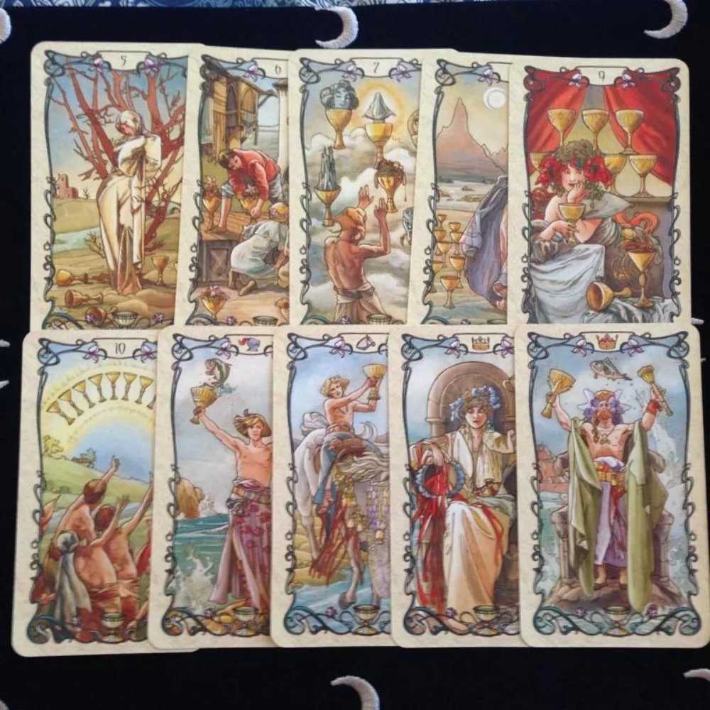 Mucha Tarot Cards English Version Board Game Card 5