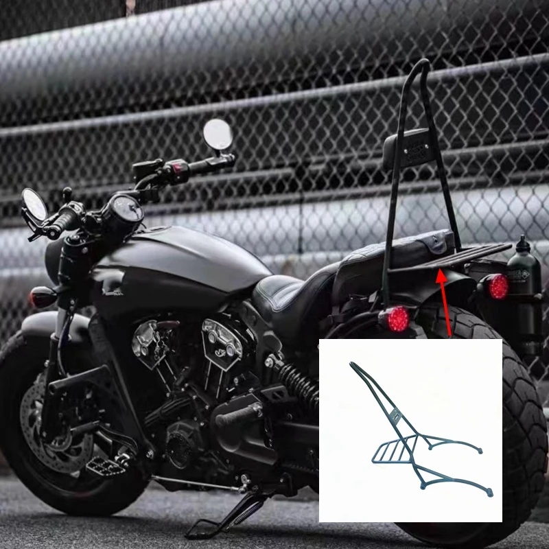 

Motorcycle passenger backrest For indian scouts bobber Modified after the bow bow with shelf back