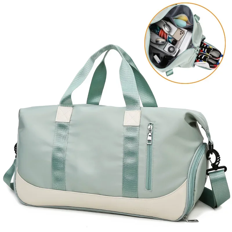 

Сумка на плечо унисекс для сухого и влажного плавания, вместительная нейлоновая дорожная Сумочка для фитнеса, спортзала, йоги, тренировок