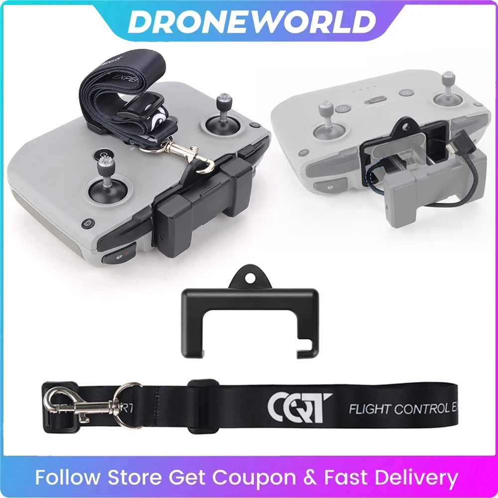 Support drone DJI avec cordon nylon réglable - Boucle ABS pour télécommande