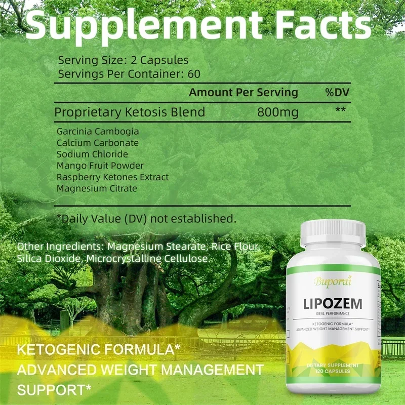 Lipozem Supplement-Digestive Health Appetite Suppression Metabolism Fat Burning Body Shaping digestive capsules
