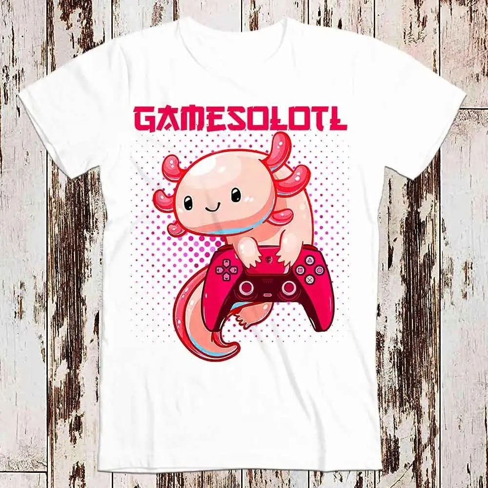 Gamer Axolotl Lover Cute Axolotls Online Gaming Style Design Top Art Retro Tee Best Seller T Shirt 8991