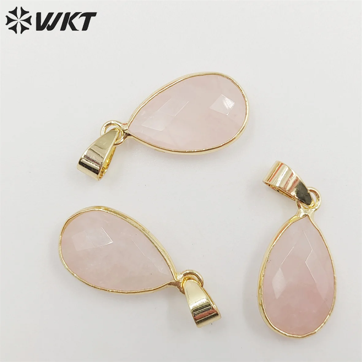 WT-P1891  WKT 2022 Attractive Africa Turquoise&Labradorite&Amazonite&Rose Quartz&Amethyst Hot Style Pendant Droplet Shape