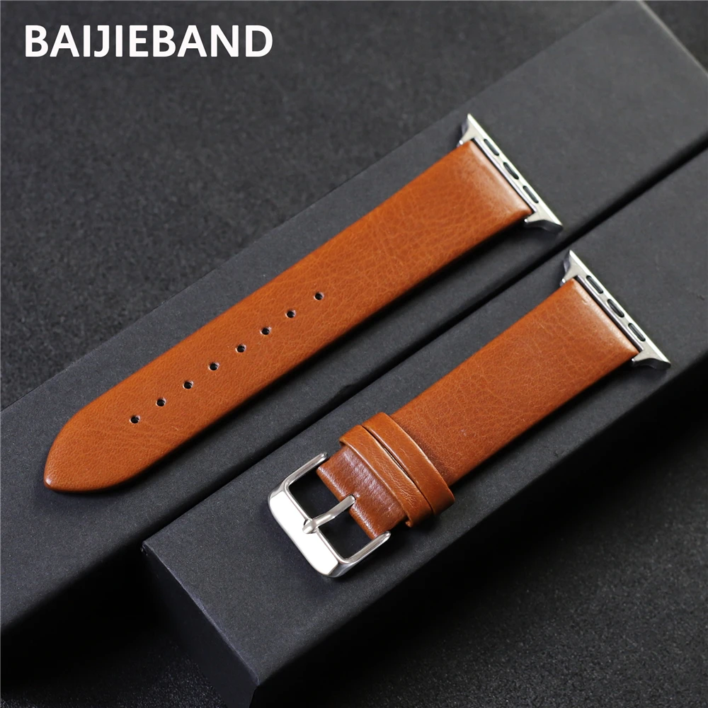 حزام جلد ناعم لساعة أبل ، سوار لساعة iWatch 6 ، 5...