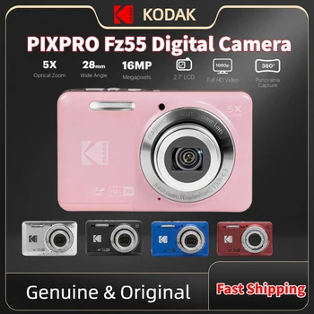 GENUINE KODAK PIXPRO FZ55 16MP Digital Camera 5X Optical Zoom 28mm Wide Angle 1080P Full HD Video 2.7 1