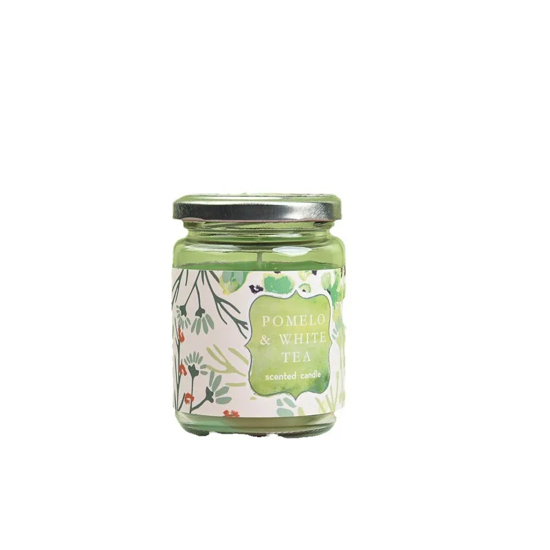 Soy Wax Glass Jar Scented Candle for Bedroom Ambience