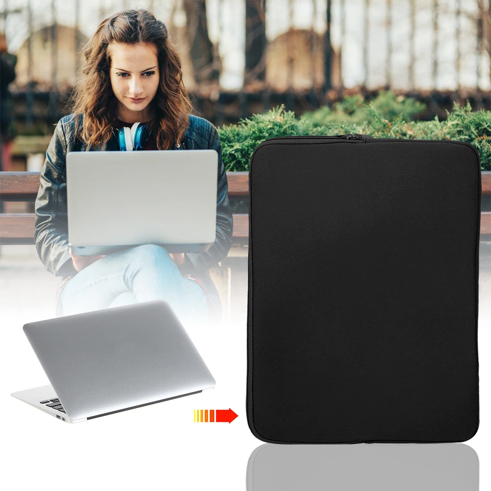 【Sale】14inch Laptop Bag Laptop Sleeve Color Double Hand Carry Bag Notebook Protective Case Laptop Sleeve