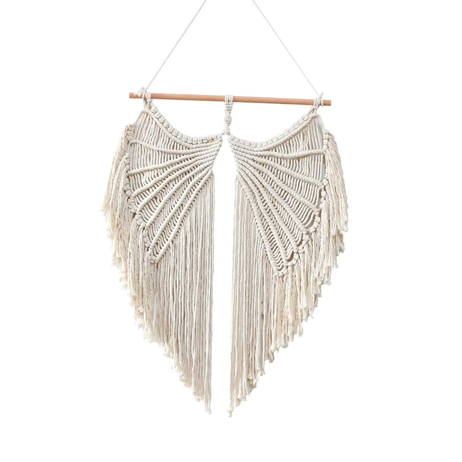 Macrame Wall Hanging Home Accent Fringe Bohemian Woven Angel