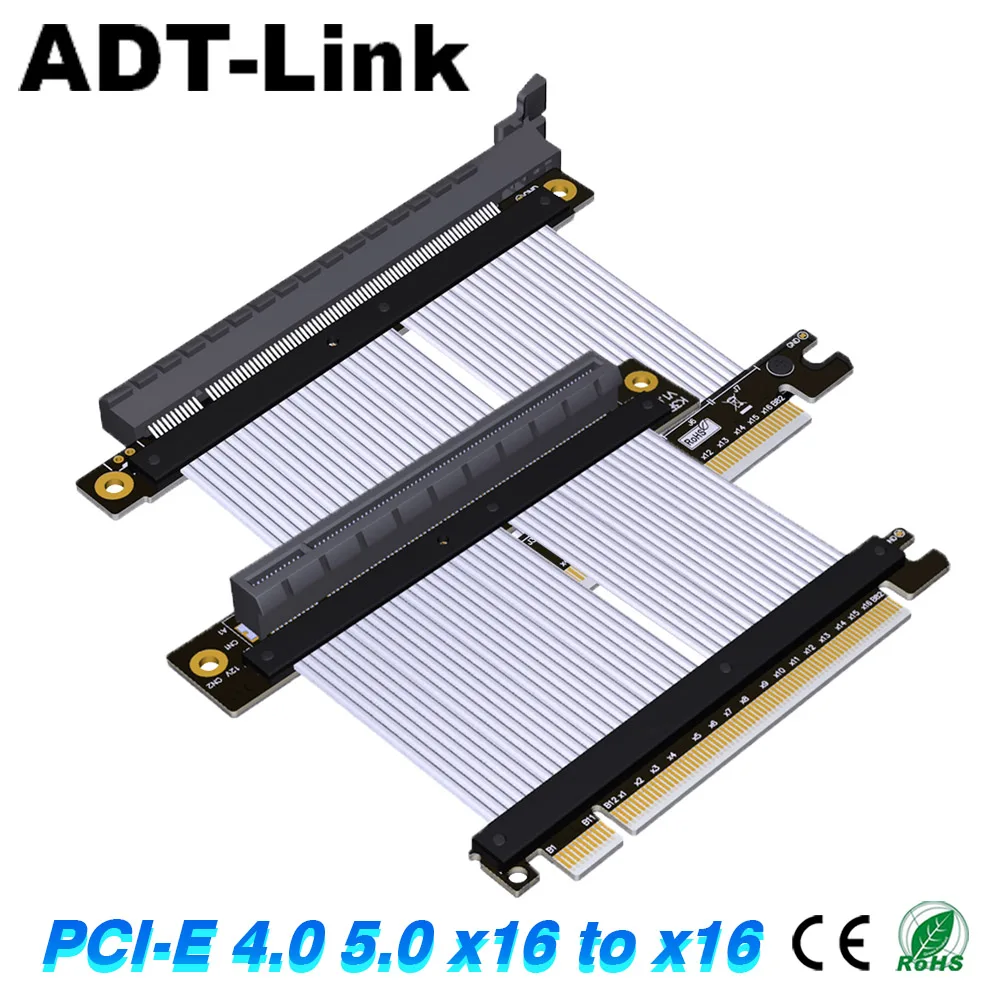 

2023 ADT Brand New PCI Express 5.0 4.0 X16 Riser Cable RTX4090 Graphics Video Card GPU Extender Cable Gen5 16X for ATX PC Gaming