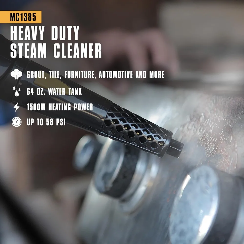 Deluxe Canister Steam Cleaner with 23 Accessories, Chemical-Free Pressurized Cleaning for Most Floors, Counters 2