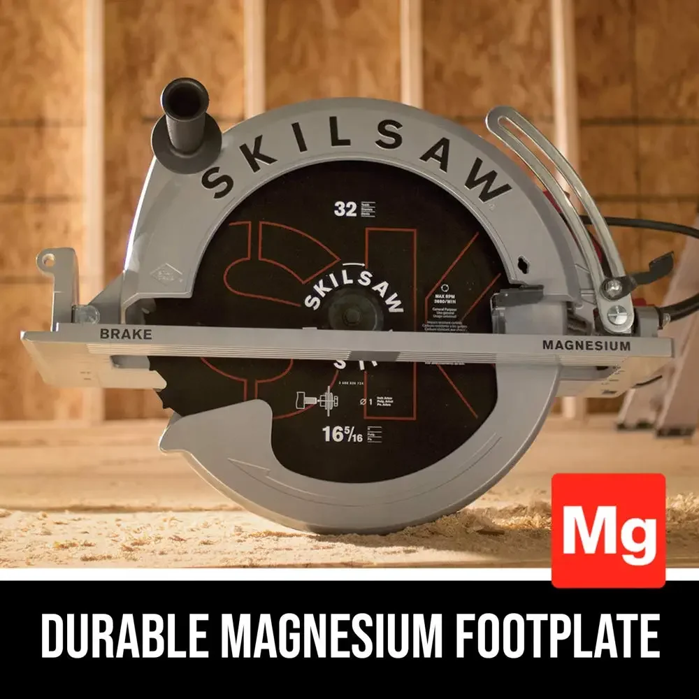Magnesium Worm Drive Skilsaw Circular Saw 16-5/16 in. SPT70V-11 15 AMP Dual-Field Motor Keeps The Motor Cooler woodworking tools woodworking table saw circular saw disc