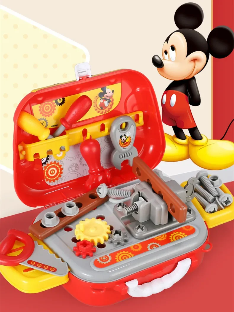 [Disney] Mickey Mouse Cars Lightning McQueen Children's Toolbox Toy Set boy toy play house set kids toys for boy birthday gift 3