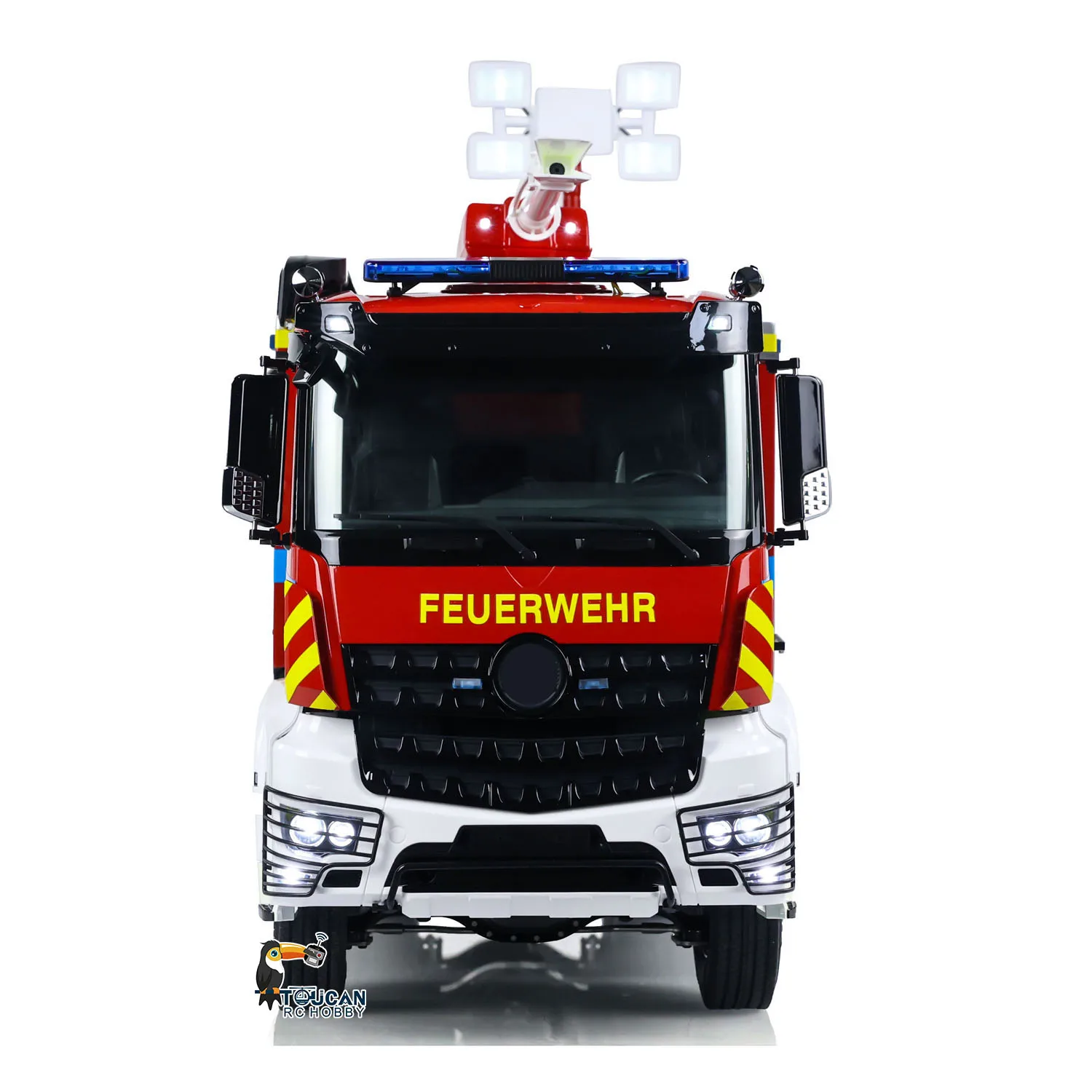 6x6 1/14 RC Fire Truck RTR Remote Control Painted Assembled Sound Light System 2-speed Transmission Vehicles Model Toy 4