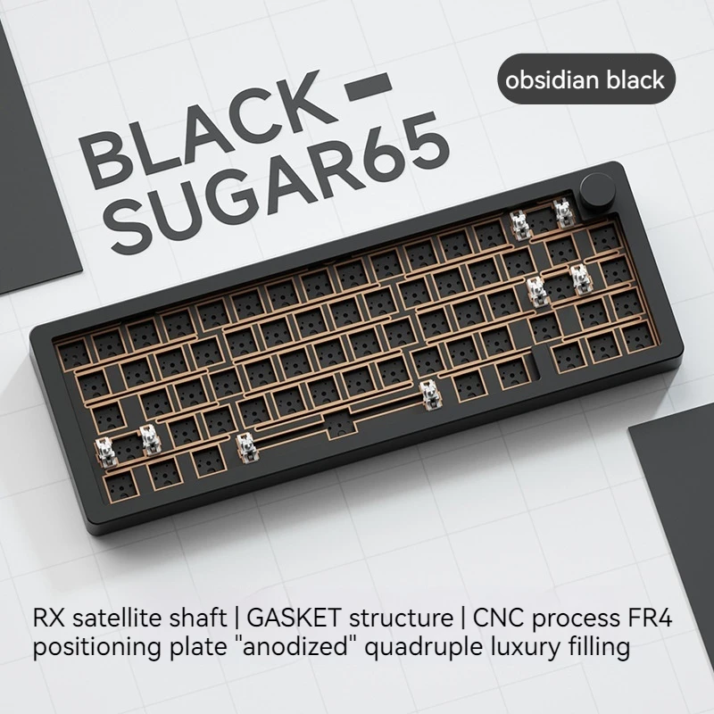 

Weikav Sugar65 Mechanical Keyboard Aluminum Kits Multifunctional Knob Hot Swap Rgb Gaming Keyboard Gasket Pc Gamer Mac Office