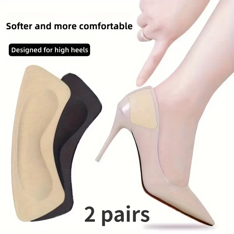 

4Pairs Soft Foam Heel Pads for Sport Shoes Adjustable Size Antiwear Feet Pad Cushion Insert Heel Protector Back Sticke Insoler