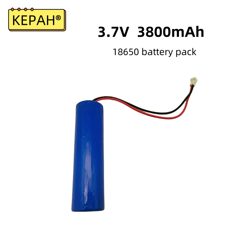 

3.7V 3800mAh 18650 lithium-ion rechargeable battery with backup plug XH2.54, emergency lighting, toy, drone