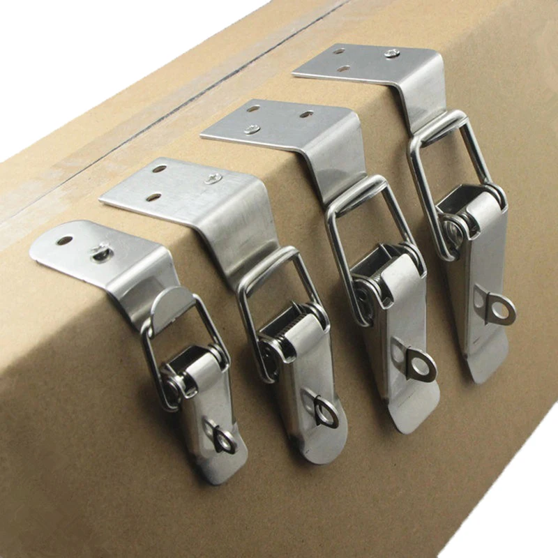 90Degrees Duck-mouth Buckle Hook Lock Iron Spring Loaded Draw Toggle Latch Clamp Clip Metal Hasp Latch Catch Clasp Toolbox toggle latches buckle clamp