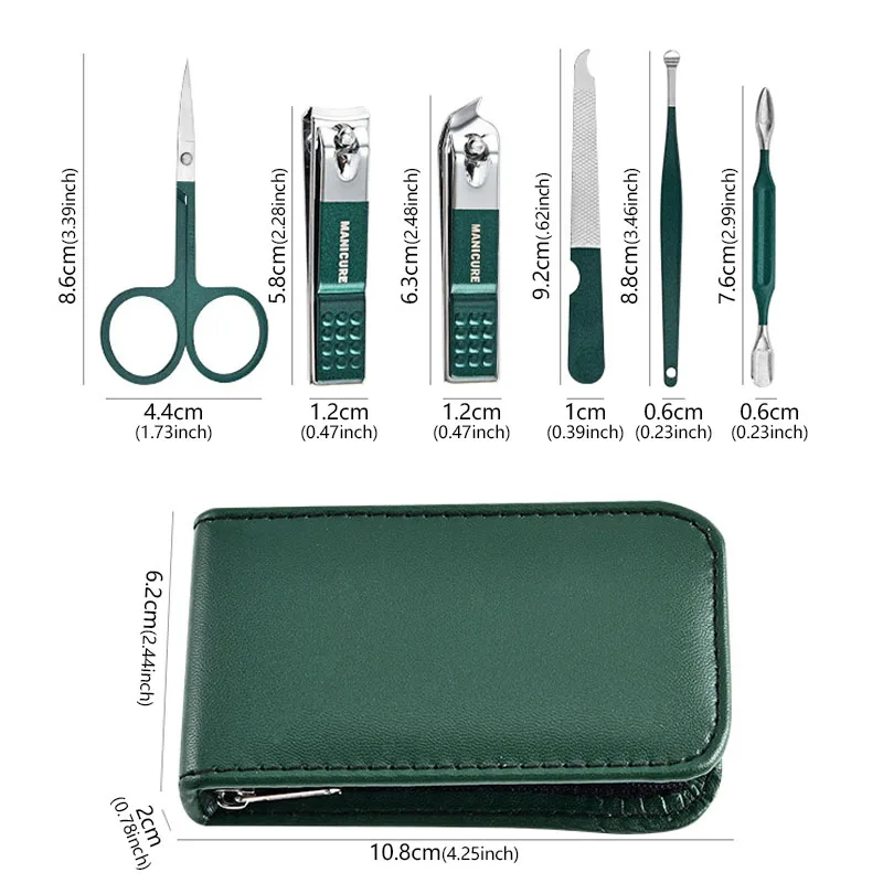 6Pcs Portable Manicure Sets Pedicure Kits Bright Nail Clipper Set Special Nail Clippers Beauty Tools 6 Piece Portable Household 4
