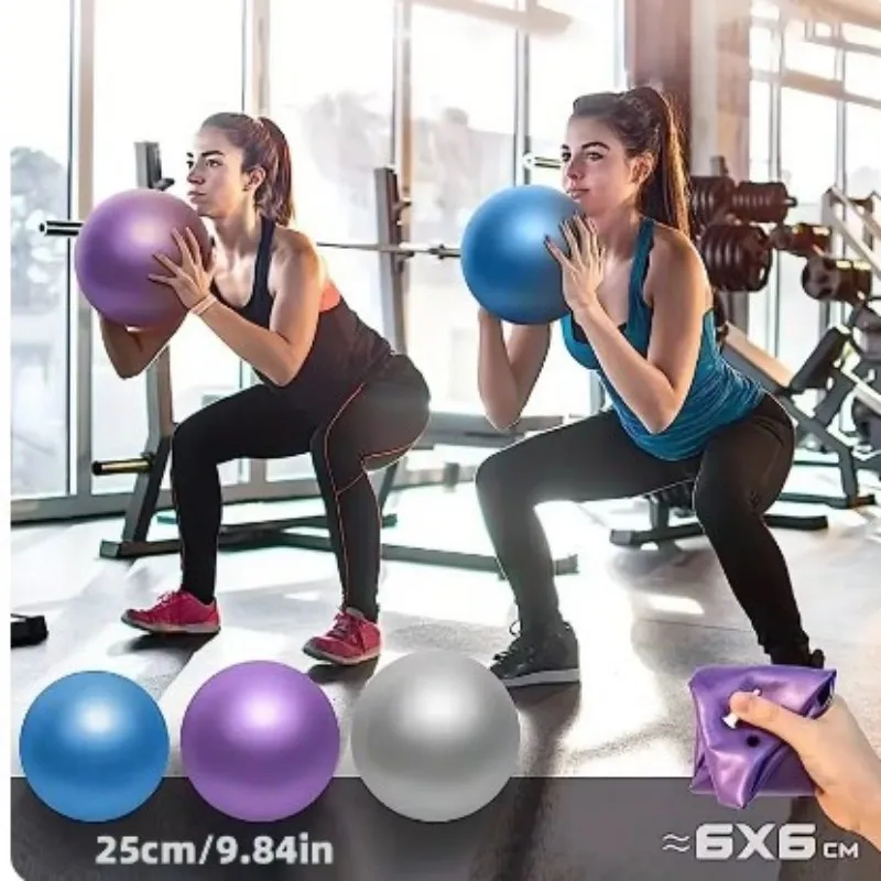 25CM New Yoga Pilates Ball Exercise Gymnastic Fitness Balance Gym Core Indoor Training Mini Balls Small Therapy Improves