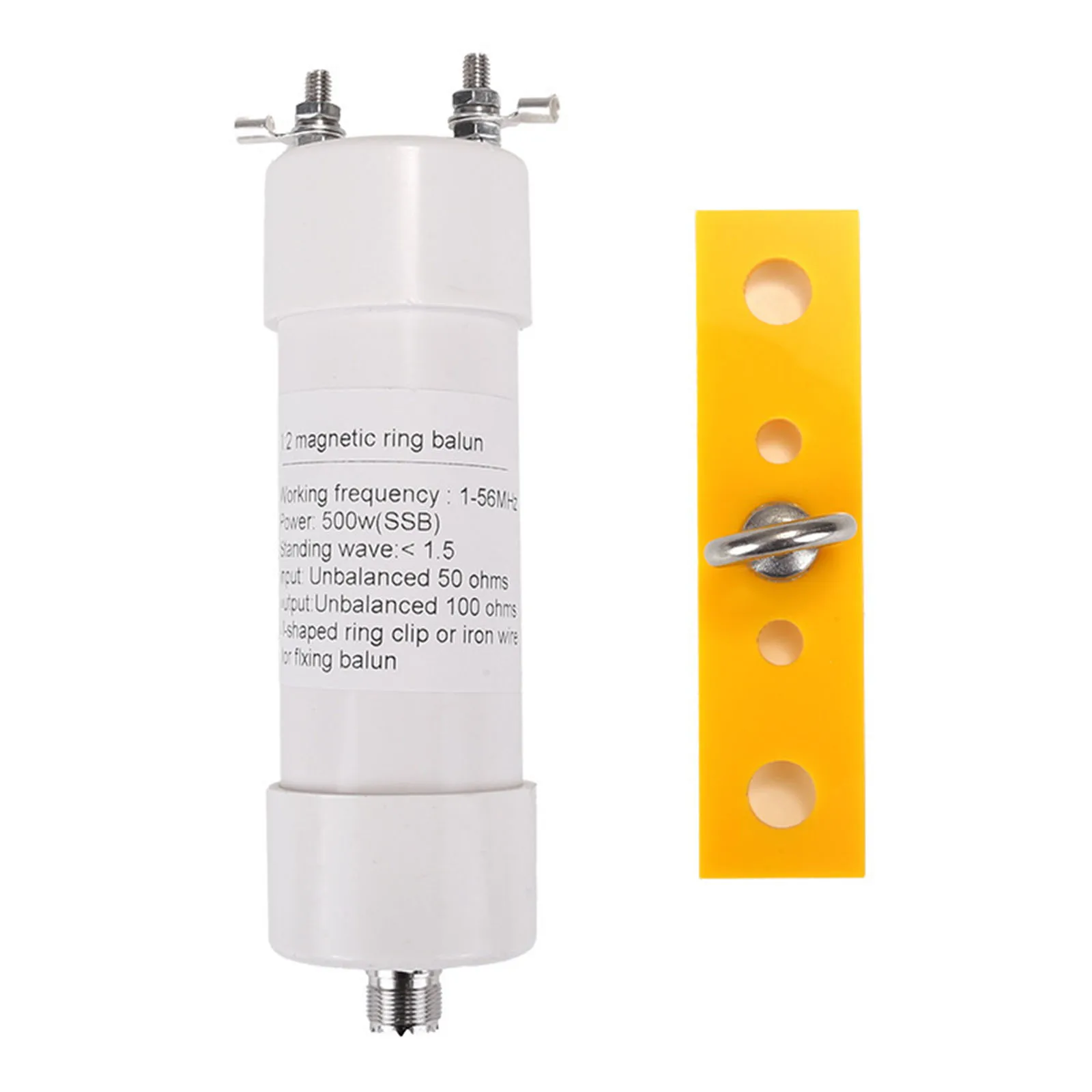 HF 안테나 발룬 500W 1-56MHz 자기 링 발룬 1:2 방수 야외 단파 발룬 (윈튼 단파 안테나 HAM 라디오용)