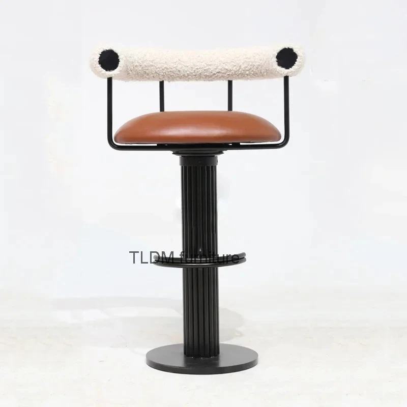 

Luxury Bar chair Counter Height Adjustable Swivel Bar Chair Modern Stainess Steel Kitchen Stools Armrest Cashier Beauty Stool