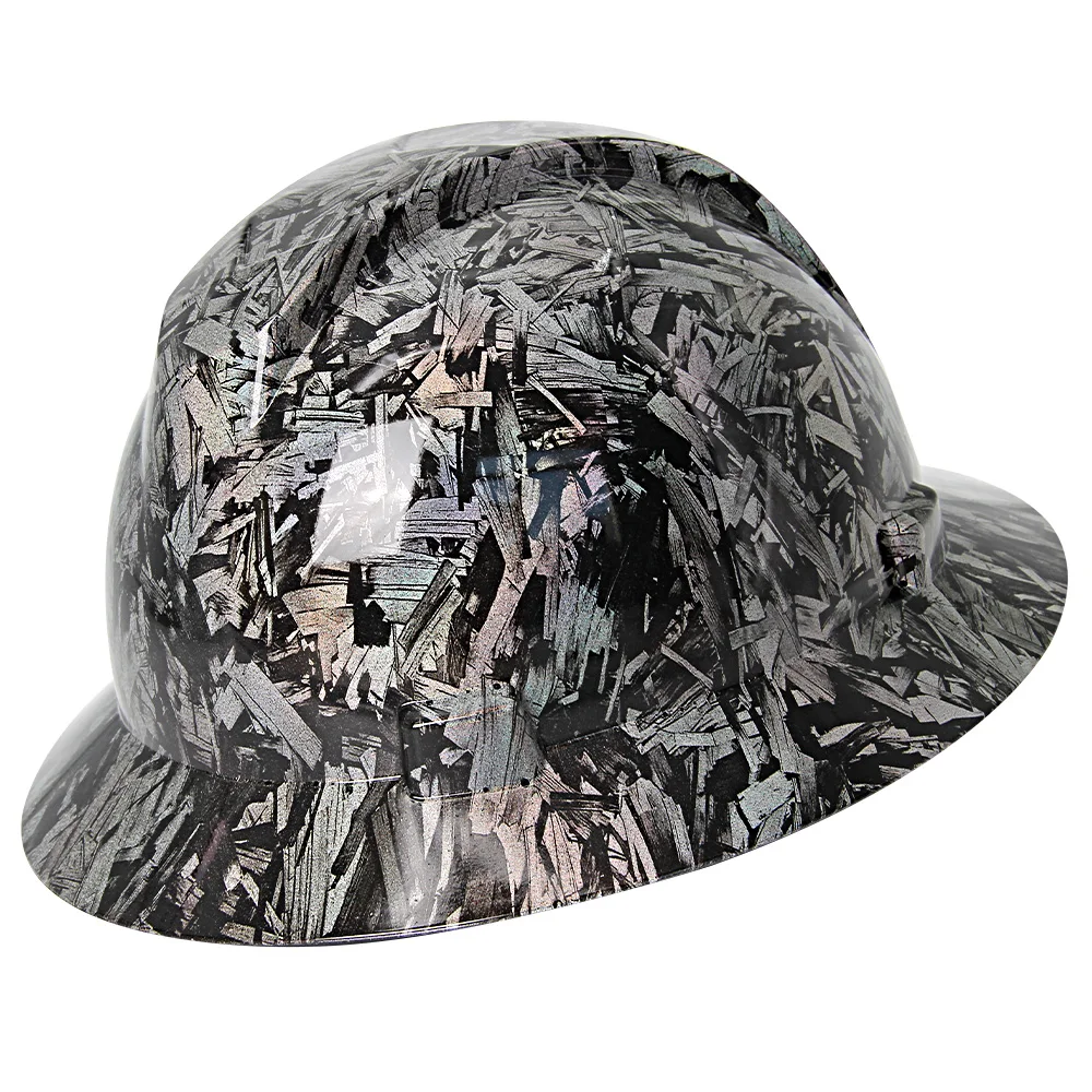 Laser Forging Pattern Full Brim Hard Hat 4/6 Point Suspension