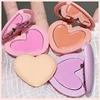Love Heart Monochrome Blusher Palette Cream Smooth Cheek Tint Mud Blush Matte Cute Pink Purple Orange Rubor Korean Dupes Makeup 2