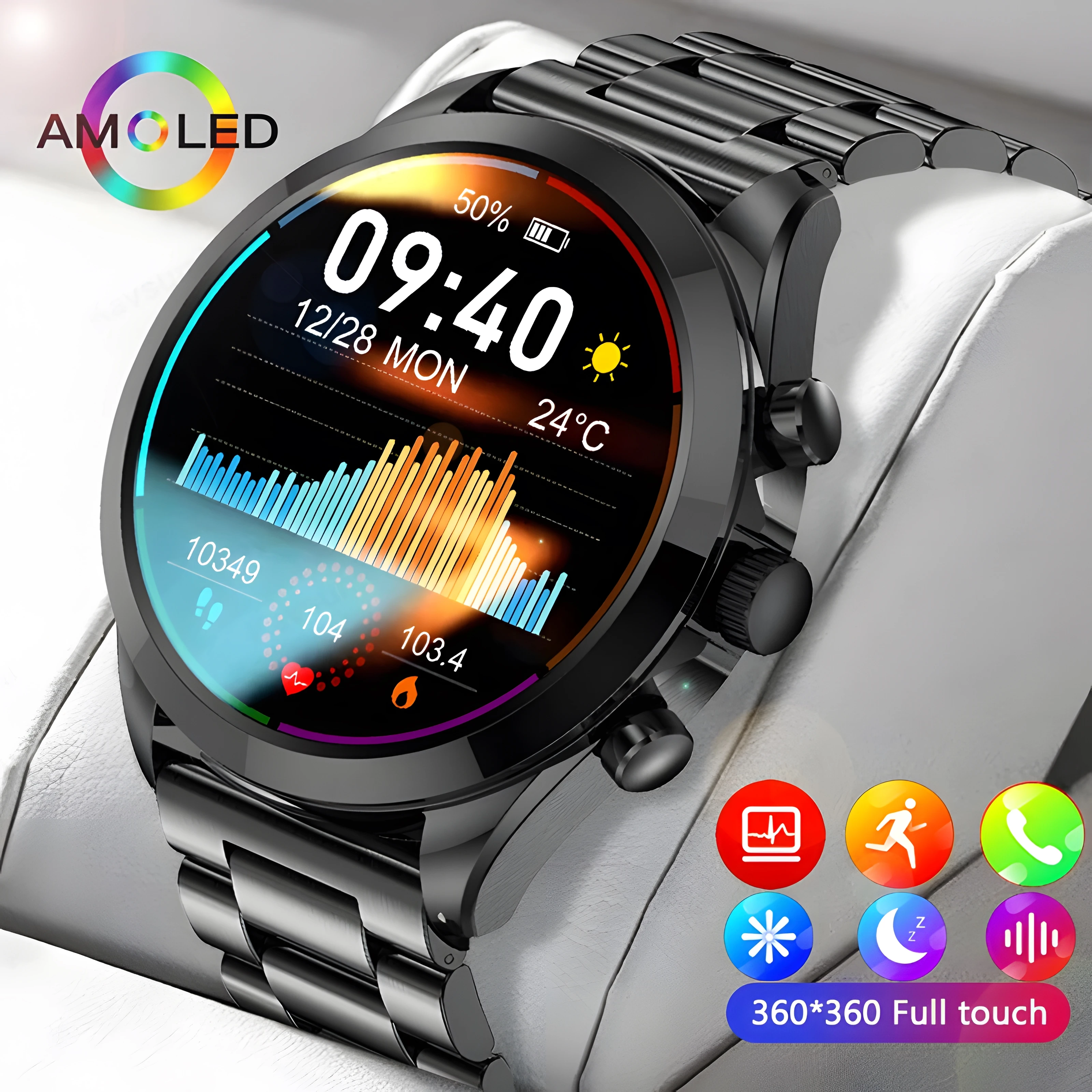 

Medical Grade ECG+PPG+HRV Blood Oxygen Health Test Smart Watch Women Period Tracker Bluetooth Call Smartwatchs For Huawei Xiaomi