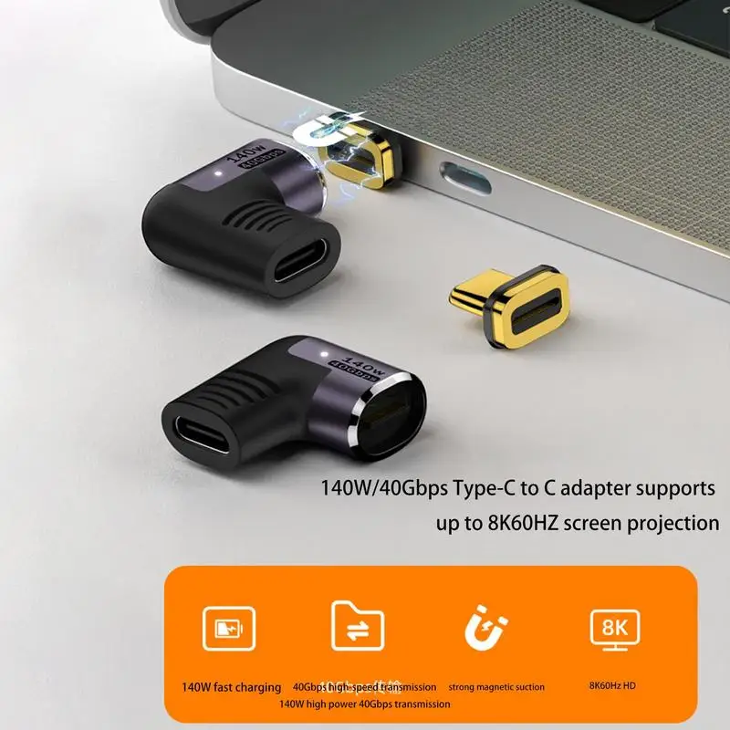 

140W Magnetic Adapter Type C With Universal Compatibility OTG Convertor For Multitasking Fast Charging Reliable Magnet Connector