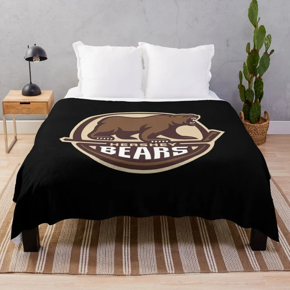 

"Bears-Logo Throw Blanket Summer Beddings Luxury Brand Giant Sofa Blankets