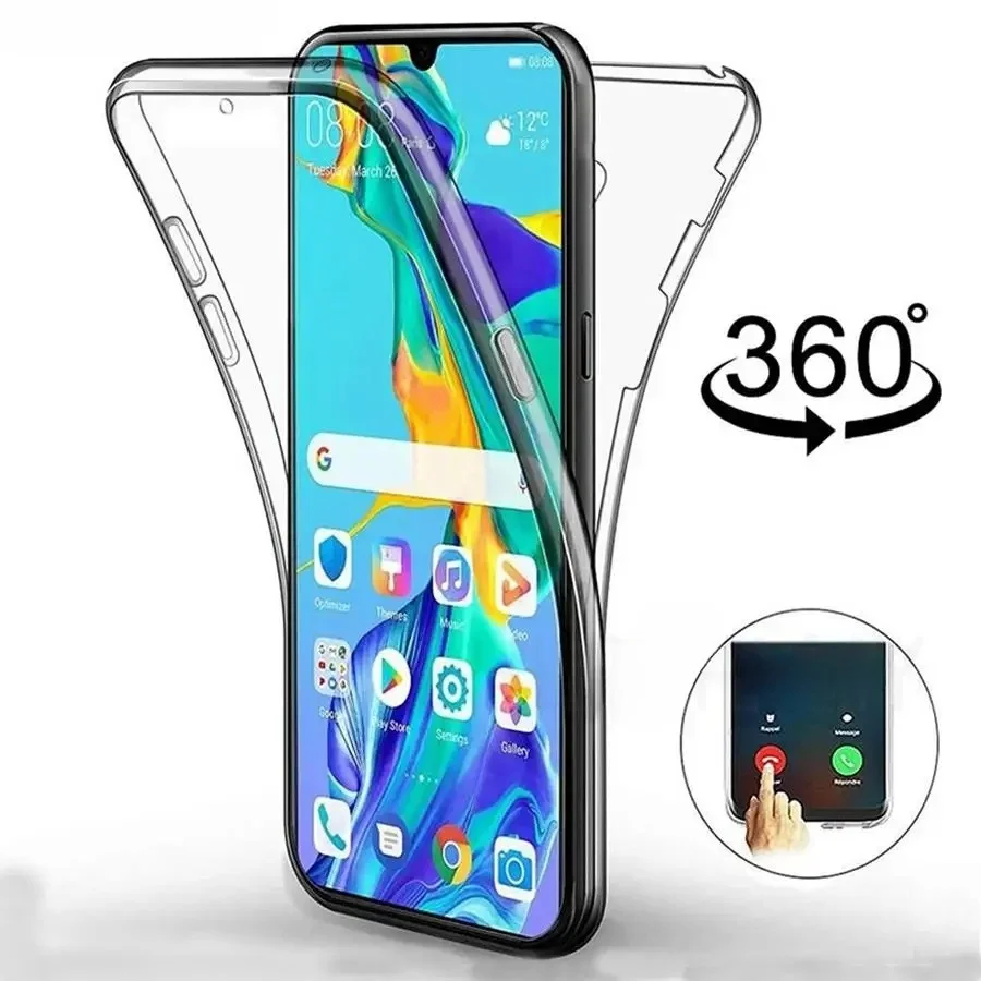 360 Full Body Silicone Plastic Case For Huawei P30 P40 P20 Lite Mate 10 Lite Mate 20 Pro P Smart 2019 2020 2021 Honor 8X Cover