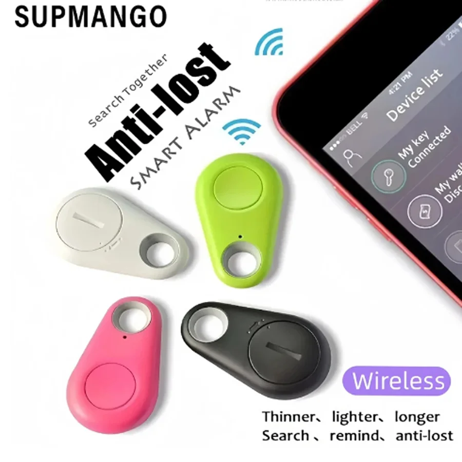 GPS Tracker Bluetooth Tracker Mini GPS Tracker Bluetooth Outdoor Anti-lost Device Pet Wallet Tracking Two-Way Positioning LOS/Android Smart Locator Accessorie